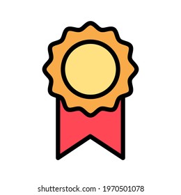 Achievement, approved, award icon vector image. Can also be used for Web Marketing. Suitable for use on web apps, mobile apps and print media.