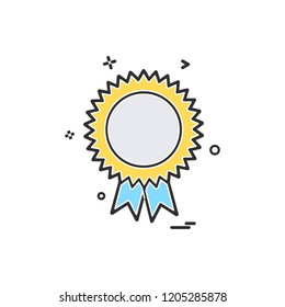 Achievement  award  best quality ribbon icon vector design