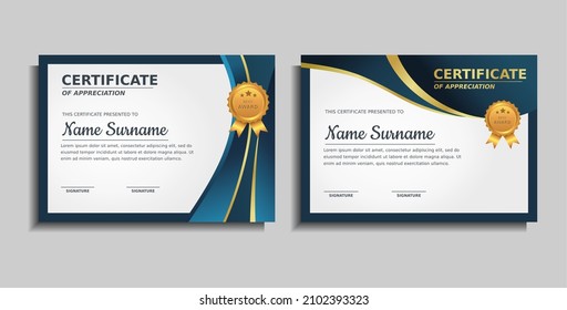 plantilla de diseño de certificado de asignación de logros