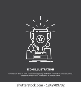Achievement, award, cup, prize, trophy Icon. Line vector symbol for UI and UX, website or mobile application
