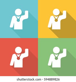 Achievement Award Flat Icon Concept
