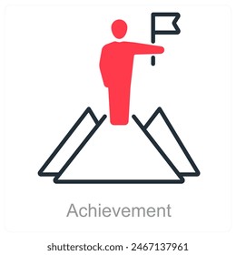Concepto de icono de logro y premio