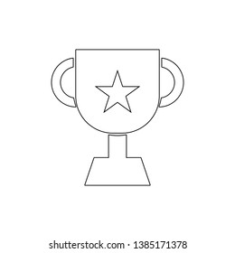 achievement award medal prize winner outline icon. Signs and symbols can be used for web, logo, mobile app, UI, UX