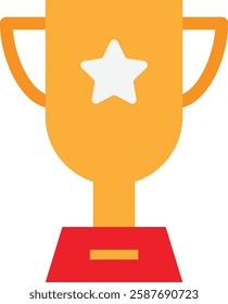 Achievement Award Winner Icon Vector Flat Illustrator