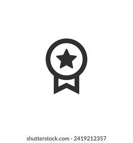 Achievement badge. Certificate icon. Premium quality. Achievement. Award grant. Gold seal. Gold medal. Medal with a star. Star icon. Quality checking. Star icon. Quality guarantee. Game icon. Seal