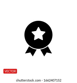 Achievement badge. Certificate icon. Vector