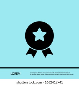 Achievement badge. Certificate icon. Vector