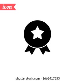 Achievement badge. Certificate icon. Vector