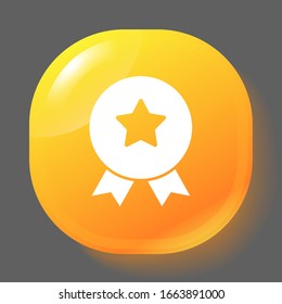 Achievement badge. Certificate icon. Vector