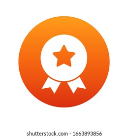 Achievement badge. Certificate icon. Vector