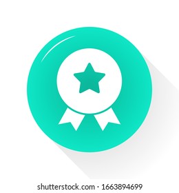 Achievement badge. Certificate icon. Vector