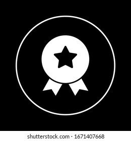 Achievement badge. Certificate icon. Vector