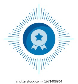 Achievement badge. Certificate icon. Vector