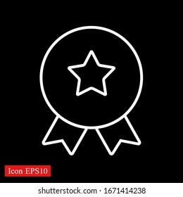 Achievement badge. Certificate icon. Vector