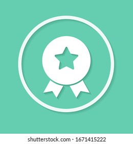 Achievement badge. Certificate icon. Vector