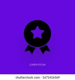 Achievement badge. Certificate icon. Vector