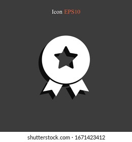 Tarjeta de logros. Icono de certificado. Vector
