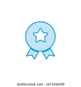 Achievement badge. Certificate icon. Vector