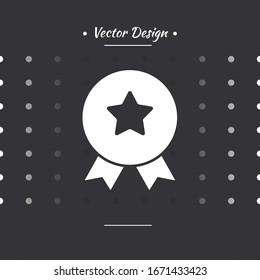 Achievement badge. Certificate icon. Vector
