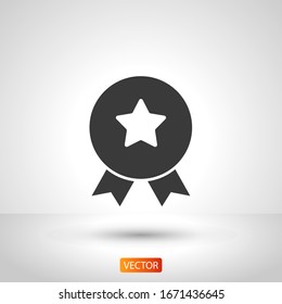 Achievement badge. Certificate icon. Vector