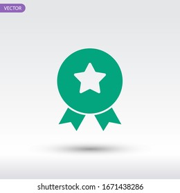 Achievement badge. Certificate icon. Vector