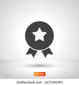 Achievement badge. Certificate icon. Vector