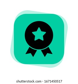 Achievement badge. Certificate icon. Vector