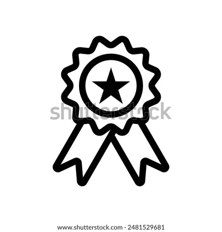 Achievement badge certificate icon vector design reward standard seal medal