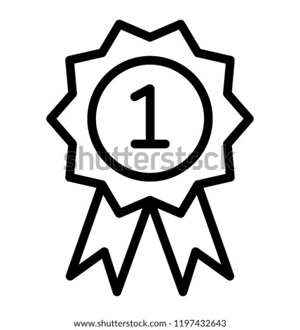 An achievement badge for the first position holder 