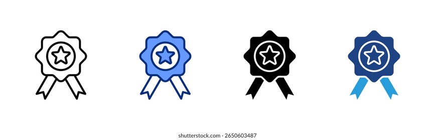 Colección de varios estilos de la hoja de iconos de la insignia del logro