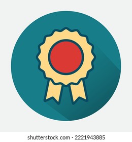 Achievement badge. Premium quality. Achievement or award grant. Winner's trophy icon. Symbol of victory. Goblet icon.