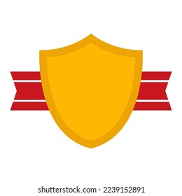 Achievement badge. Premium quality. Achievement or award grant. Winner's trophy icon. Symbol of victory. Goblet icon. Champion trophy cup. Sport cup on stand. Reward badge. 