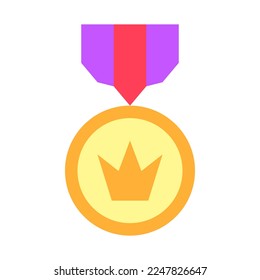 Achievement badge. Premium quality. Achievement or award grant. Winner's trophy icon. Symbol of victory. Goblet icon. Champion trophy cup. Sport cup on stand. Reward badge. First place. Quality mark.