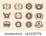 Achievement badges for games or applications. Two shades of color.