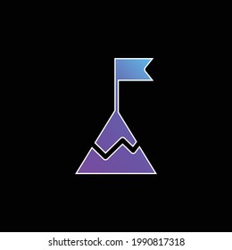 Icono de vector de gradiente azul de logro