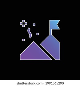 Achievement blue gradient vector icon
