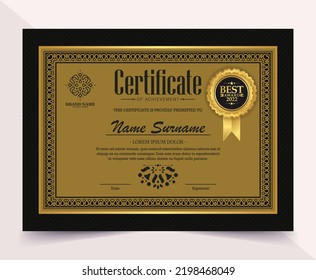 Achievement certificate best award diploma