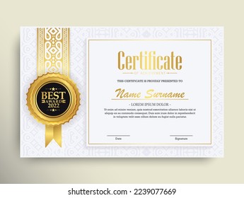 Achievement certificate best award diploma