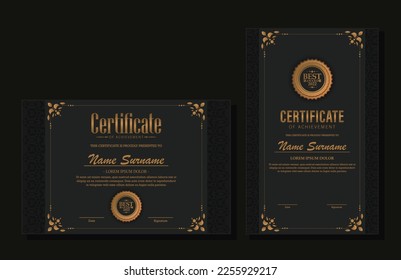 Achievement certificate best award diploma