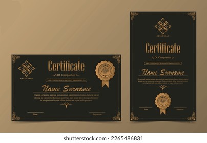 Achievement certificate best award diploma