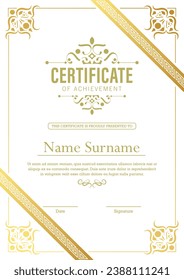Achievement certificate best award diploma