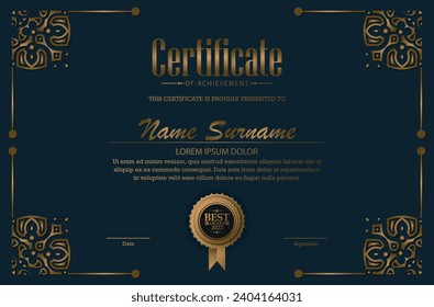 Achievement certificate best award diploma