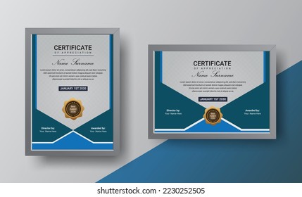 Achievement Certificate Template Design In Vector
