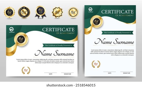 Achievement Certificates template design for award, business, and education needs. vector