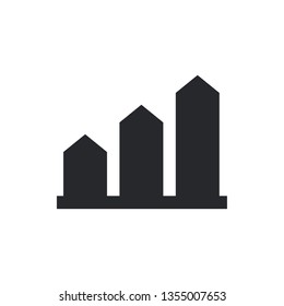 achievement chart flat vector icon