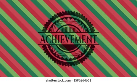 Achievement christmas emblem background. Vector Illustration. Detailed.