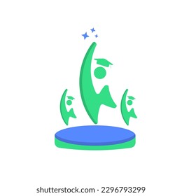 achievement college logo star educational concept