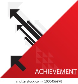 Achievement concept with arrows