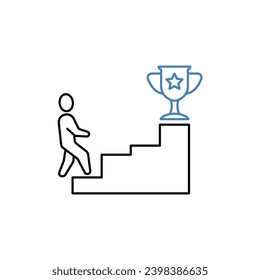 achievement concept line icon. Simple element illustration. achievement concept outline symbol design.
