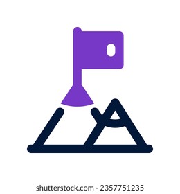 icono de tono de dúo de logro. icono vector para tu sitio web, móvil, presentación y diseño de logotipo.